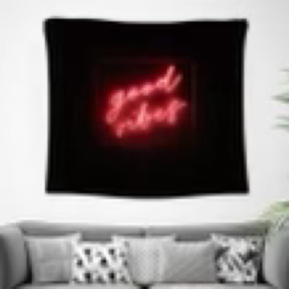 Good vibes tapestry with wall mounts 50 x 60